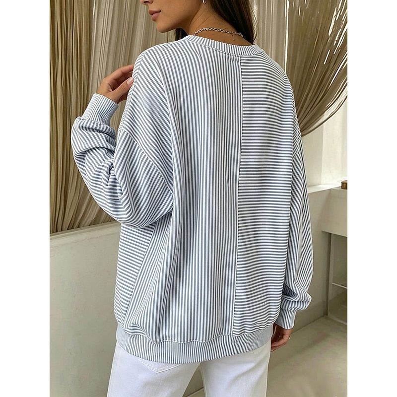 Rosalie Women's Relaxed Striped Sweatshirt original view