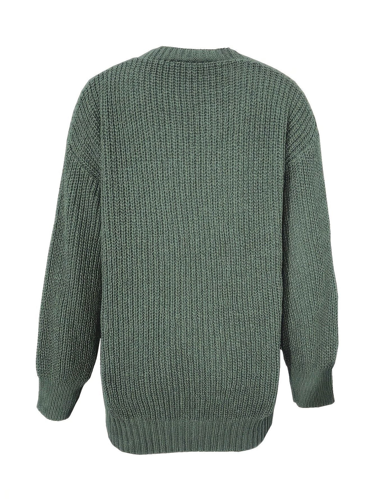 Oversized chunky-knit button-front cardigan, source view 7