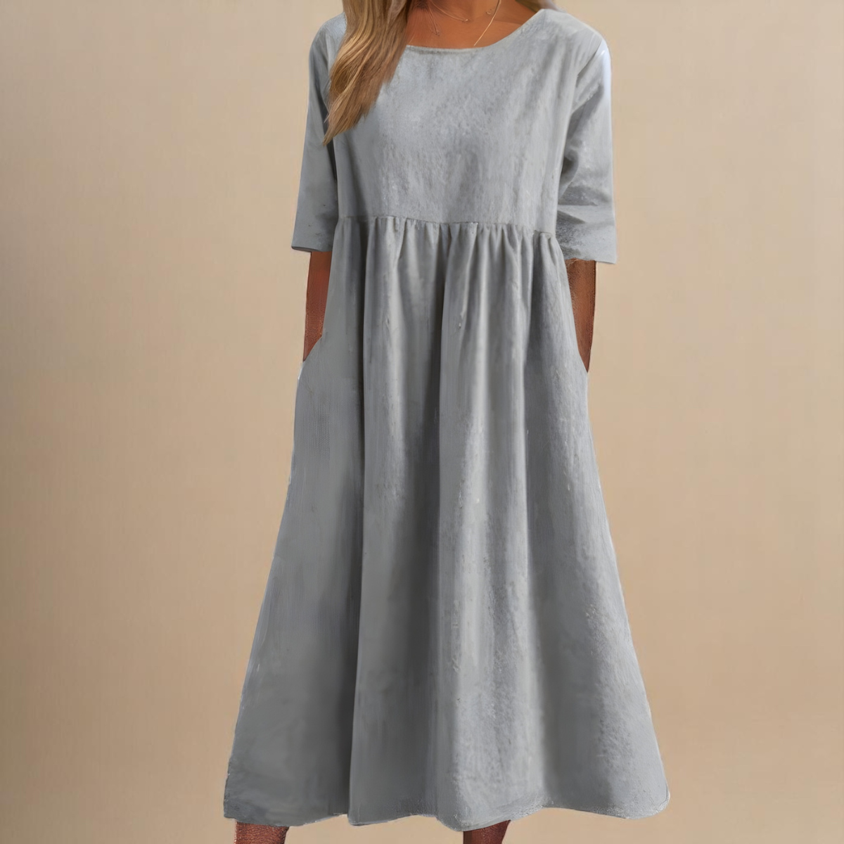 Isabelle women's round-neck casual dress image 7