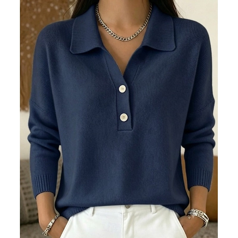 Harriet | Women's Collared Button-Detail Pullover original product photo