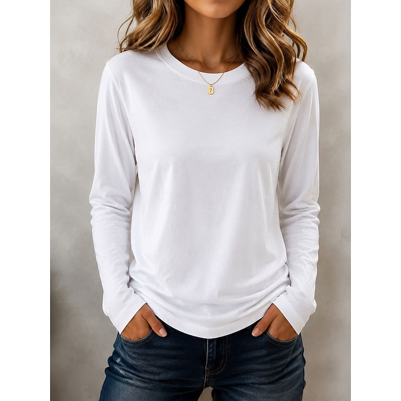 Nora | Women's Classic Long-Sleeve Crew-Neck Top product view
