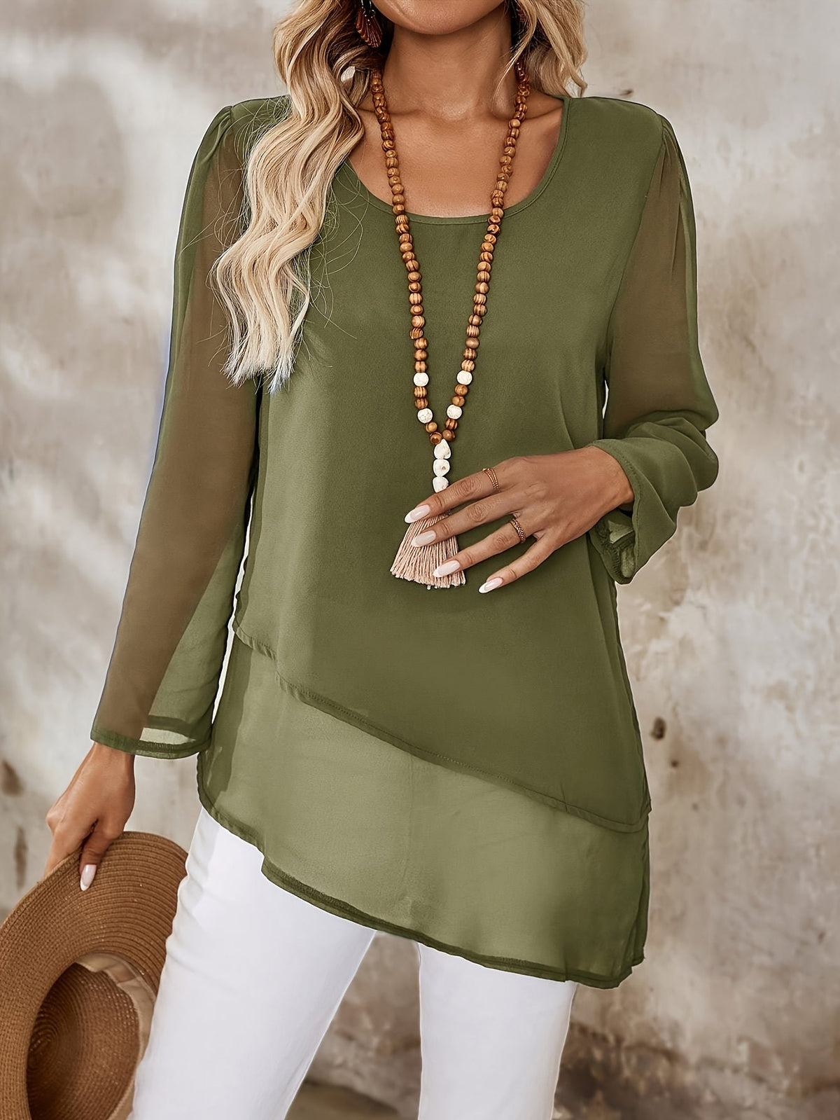 Esther | Women's Layered Flowing Blouse