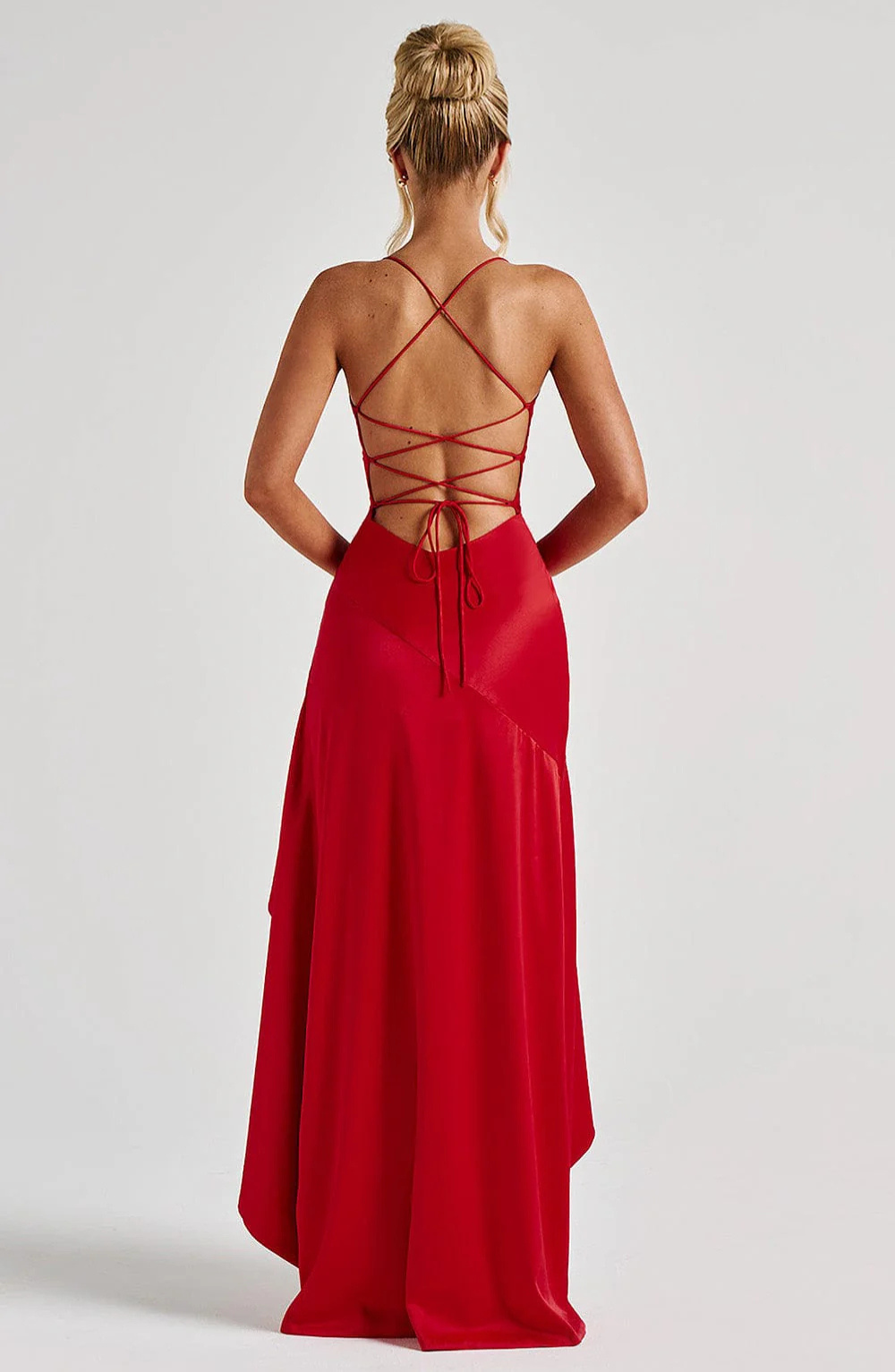 Elara | Asymmetrical Ruffle Maxi Dress