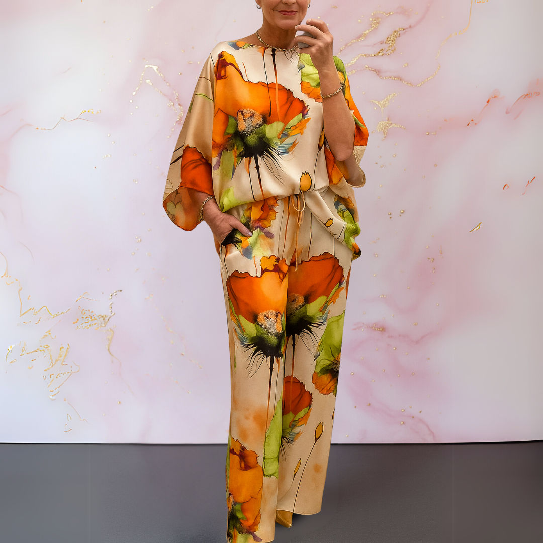 Elodie | Women's Satin-Look Two-Piece Set