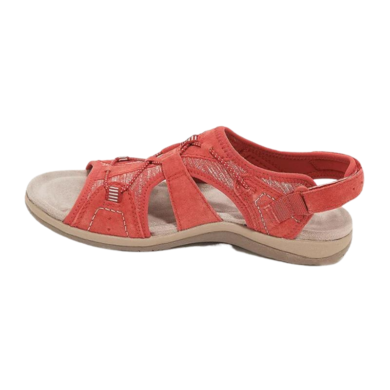 Women’s Orthopedic Walking Sandals Flat Sole Toggle Fastening
