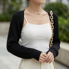 Philippa | Women's Ribbed Knit Open-Front Shrug