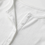 Fiona | Women's Ribbed Button-Front Henley Top