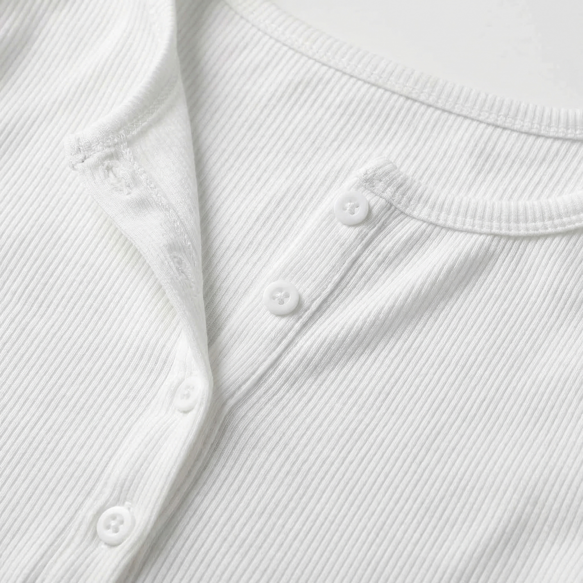 Fiona | Women's Ribbed Button-Front Henley Top