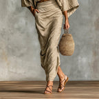 Vivienne | Women's Minimalist Matching Top and Skirt Set