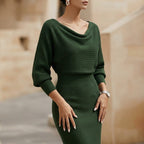 Odette | Women's Refined Draped Midi Dress