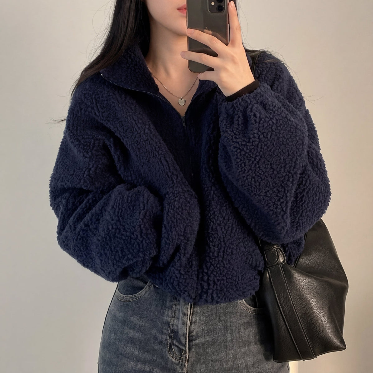 Beatrix sherpa fleece jacket - Blue