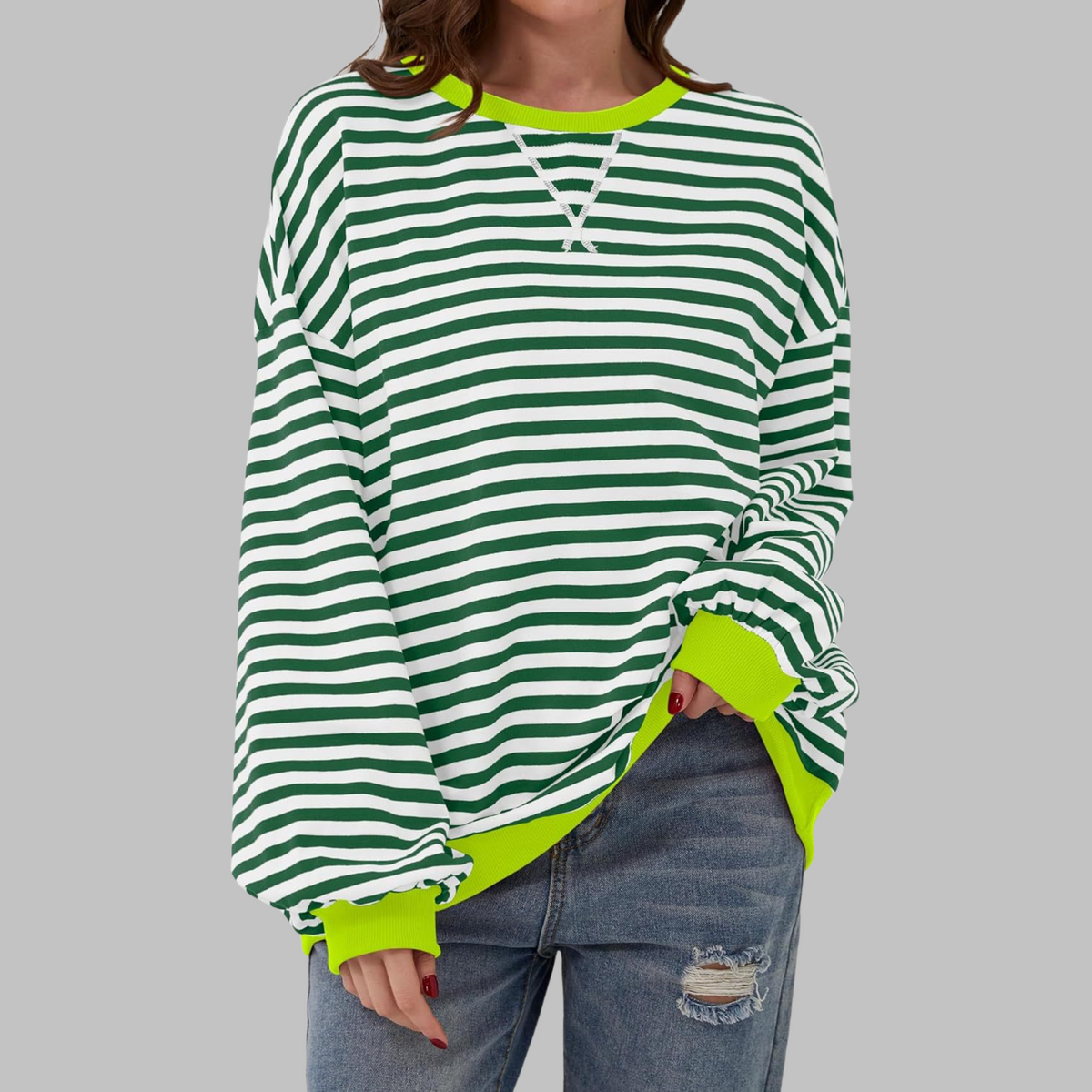 Hollis | Women's Long-Sleeve Striped Sweatshirt