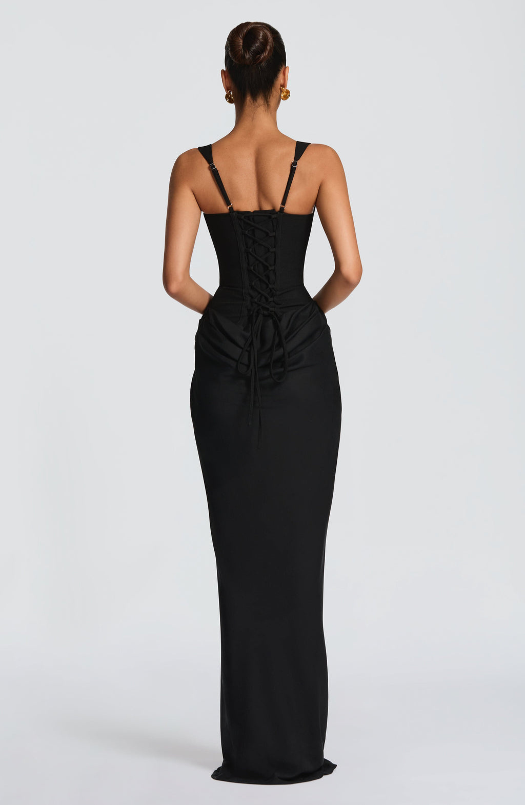 Valencia | Ruched Square Neck Maxi Dress