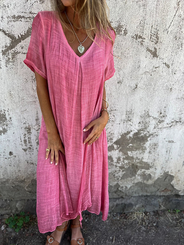 Women's Flowy Draped Maxi Dress
