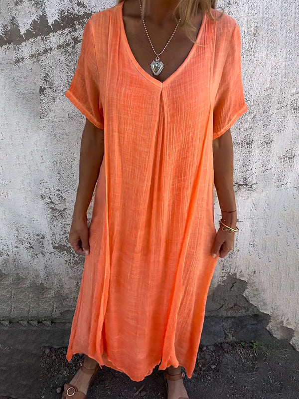 Women's Flowy Draped Maxi Dress