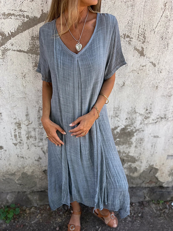 Women's Flowy Draped Maxi Dress
