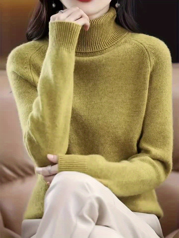 Women's Classic High-Neck Turtleneck Sweater