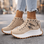 Paulette platform sneakers - Khaki detail
