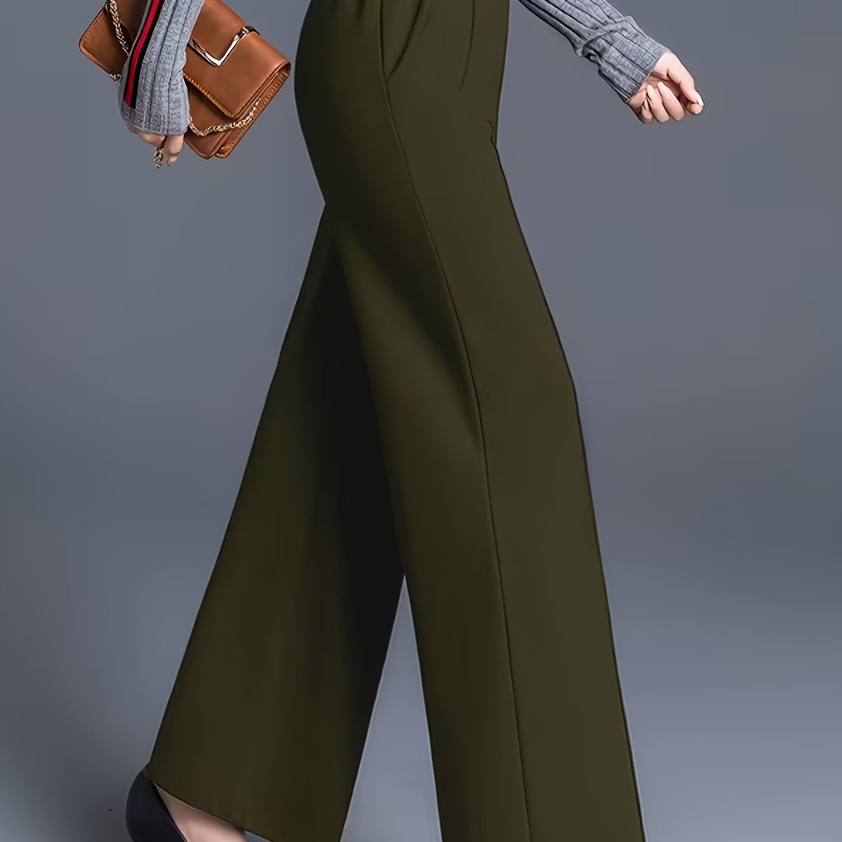 Constance wide-leg pants - Fern Green
