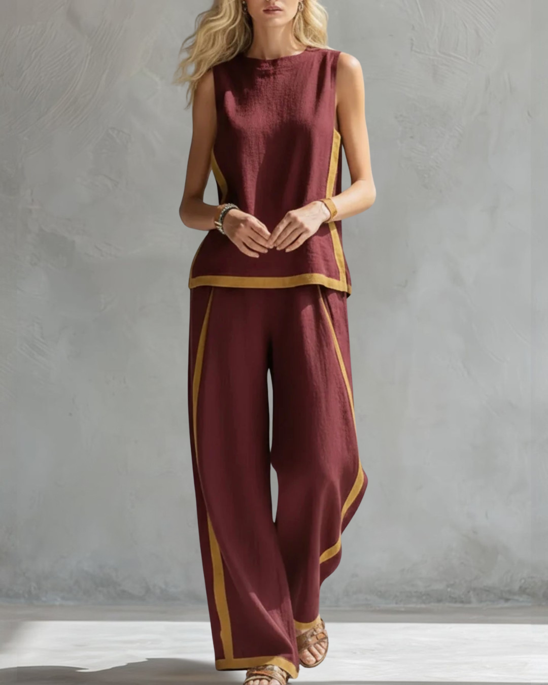 two-piece trouser set photograph