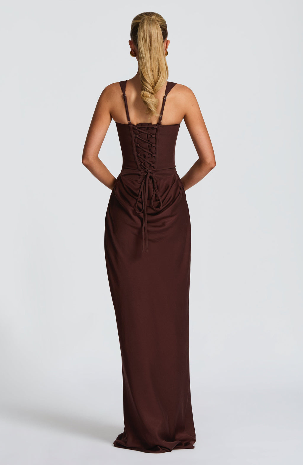 Valencia | Ruched Square Neck Maxi Dress