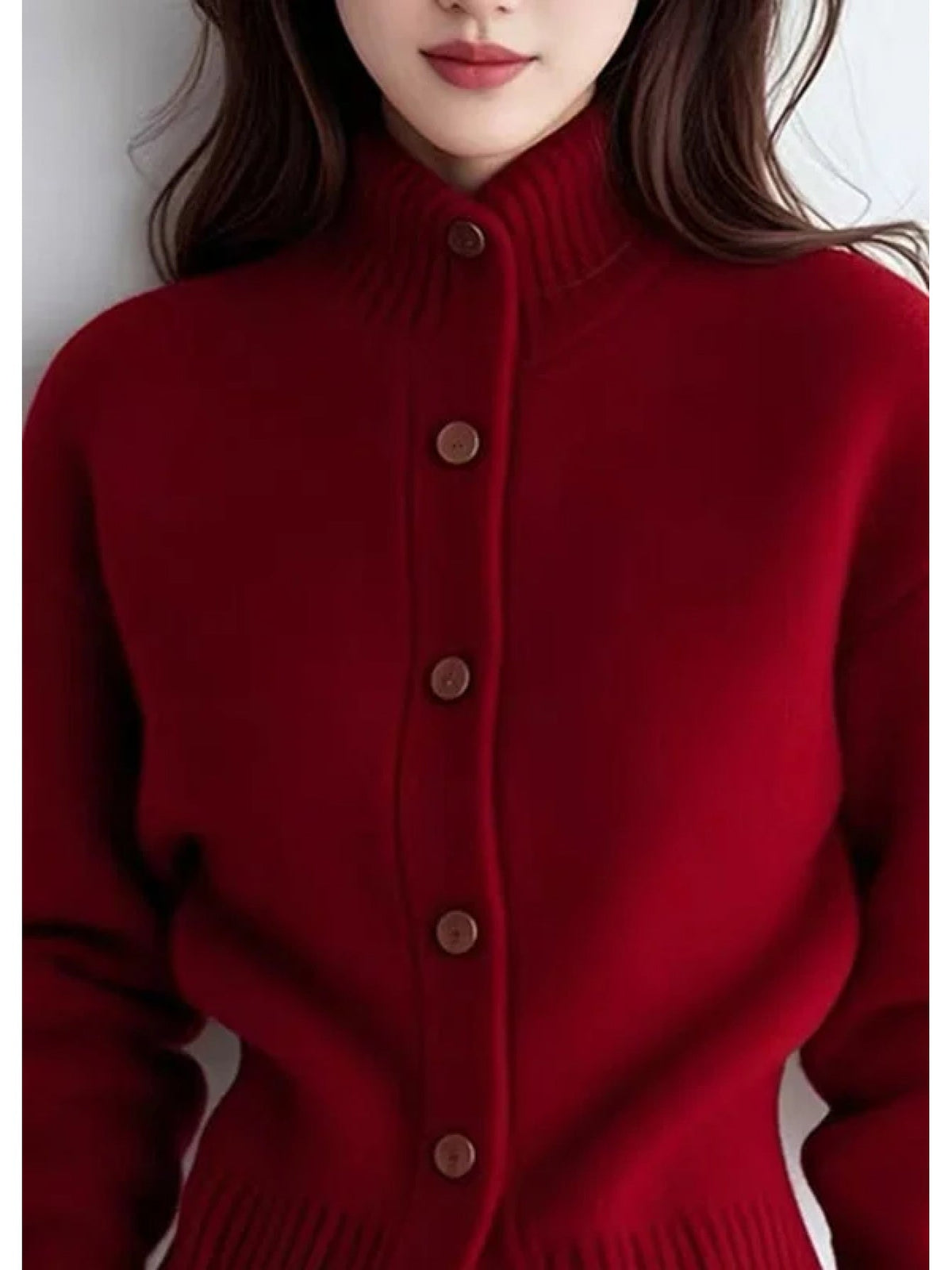 Theodora | Women's High-Neck Button-Front Cardigan