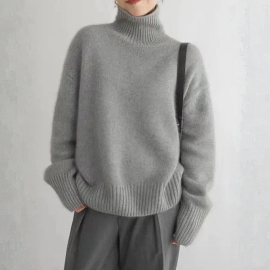 Rosamond turtleneck sweater - Gray side view