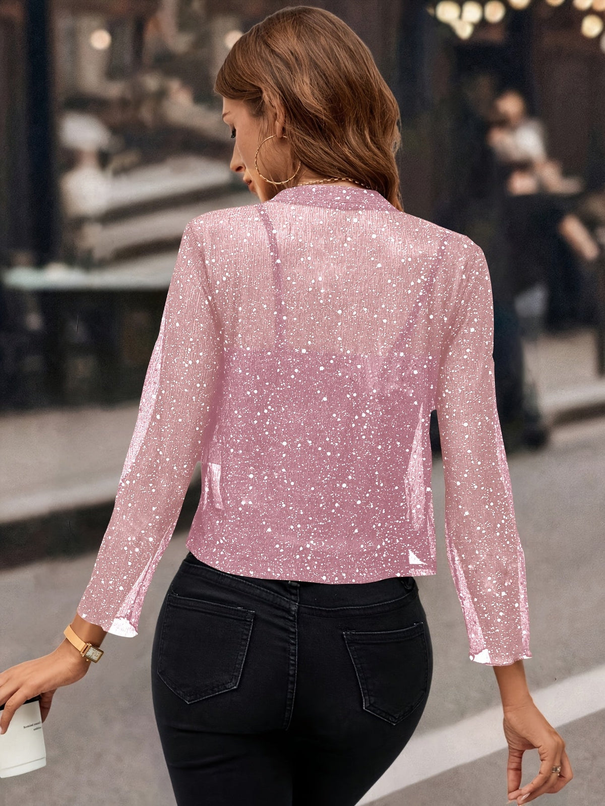 shimmer cropped jacket original product photo