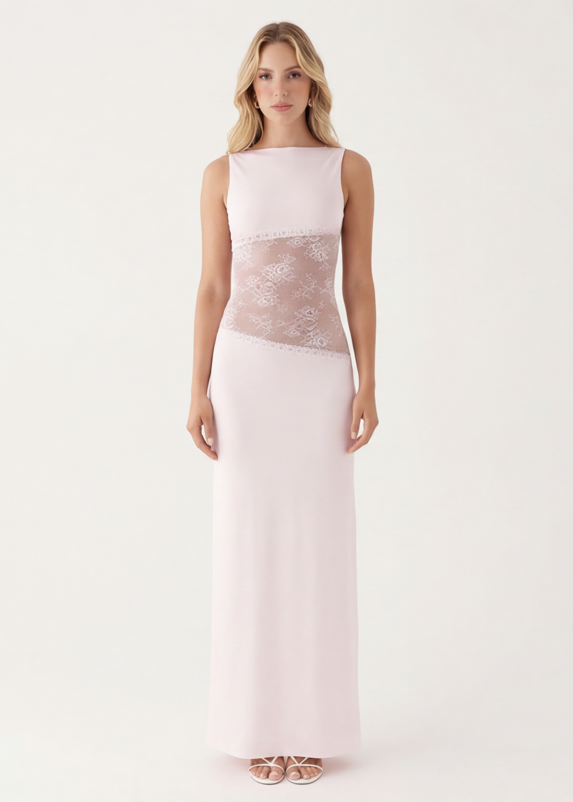 Alessia | Lace Panel Maxi Dress