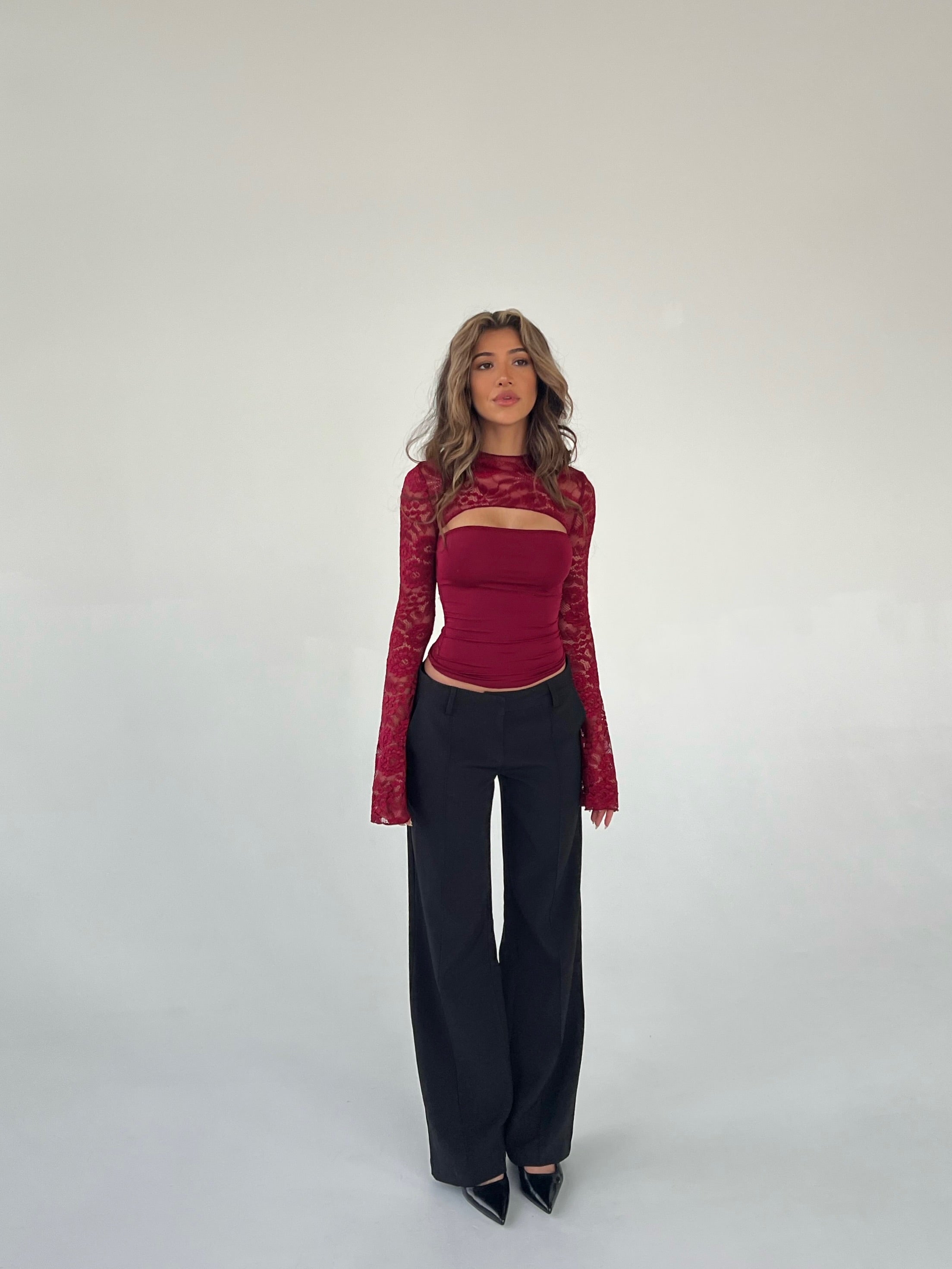Elowen | Lace Long Sleeve Top