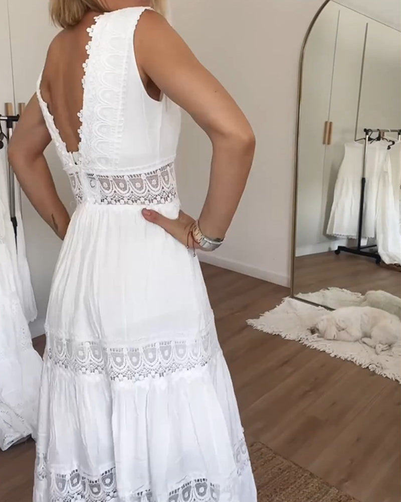 Women's Wrap Boho Flowy Draped Dress