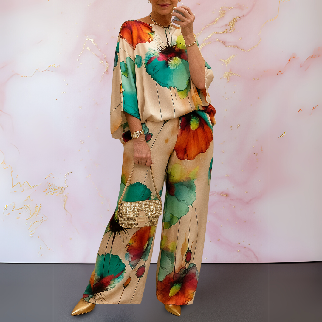Elodie | Women's Satin-Look Two-Piece Set