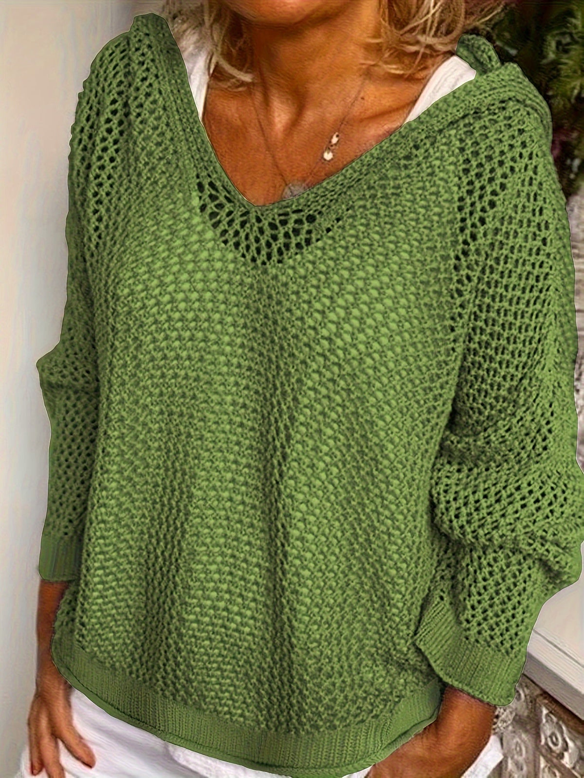 Valentina hooded sweater lifestyle - Green