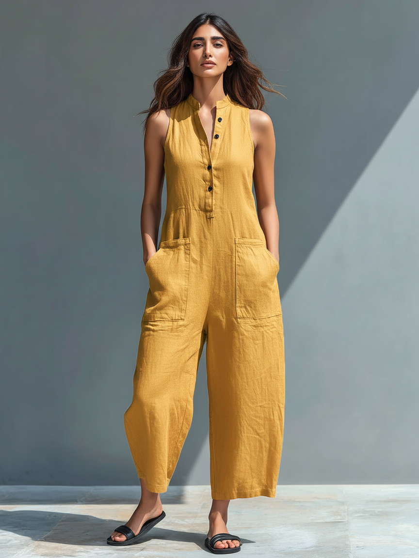 Alma | Women's Sleeveless Flowing Jumpsuit