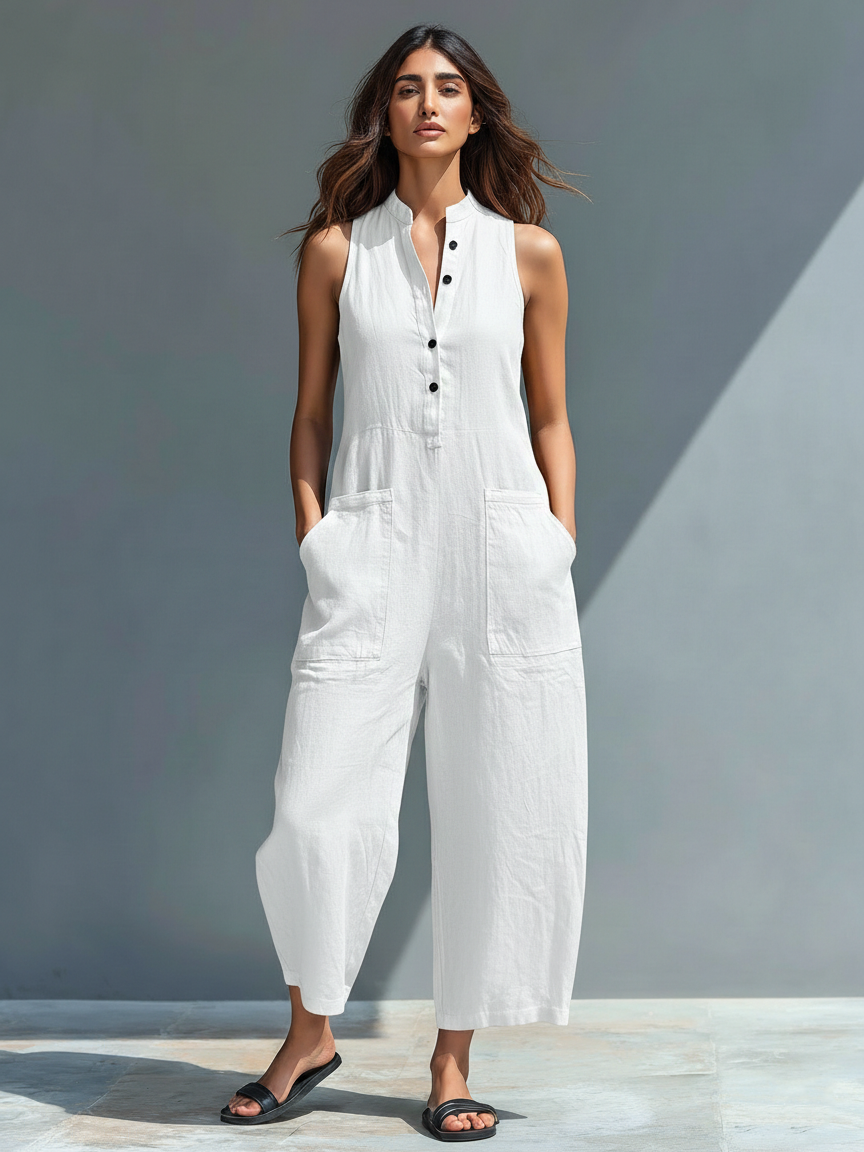 Alma | Women's Sleeveless Flowing Jumpsuit