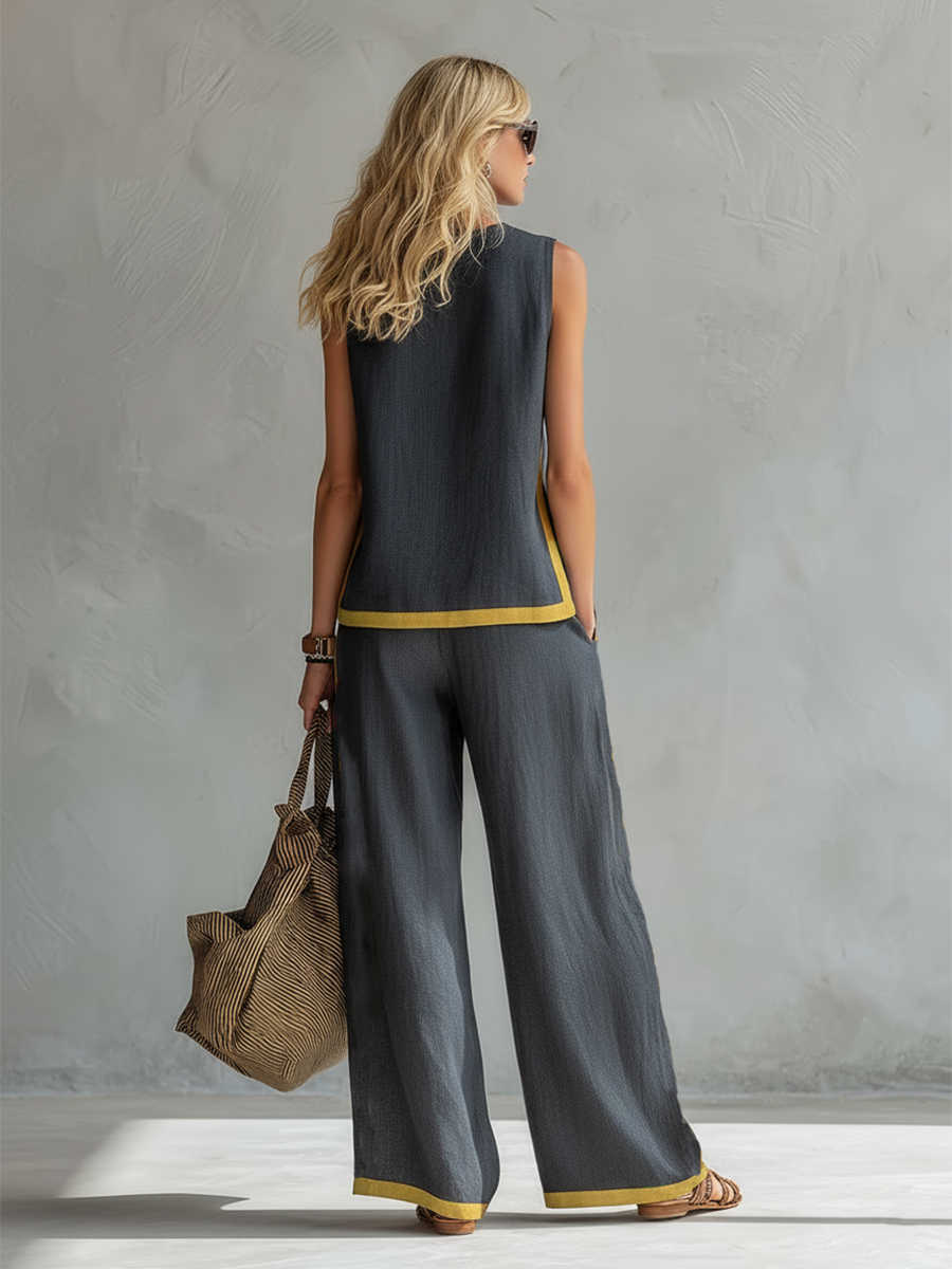 two-piece trouser set photograph