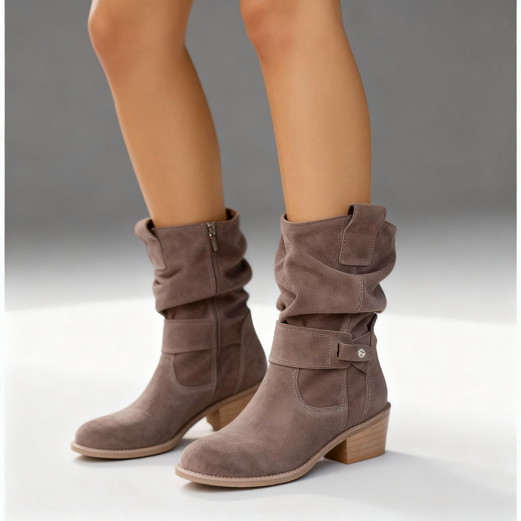 Odelia slouchy boots - Taupe