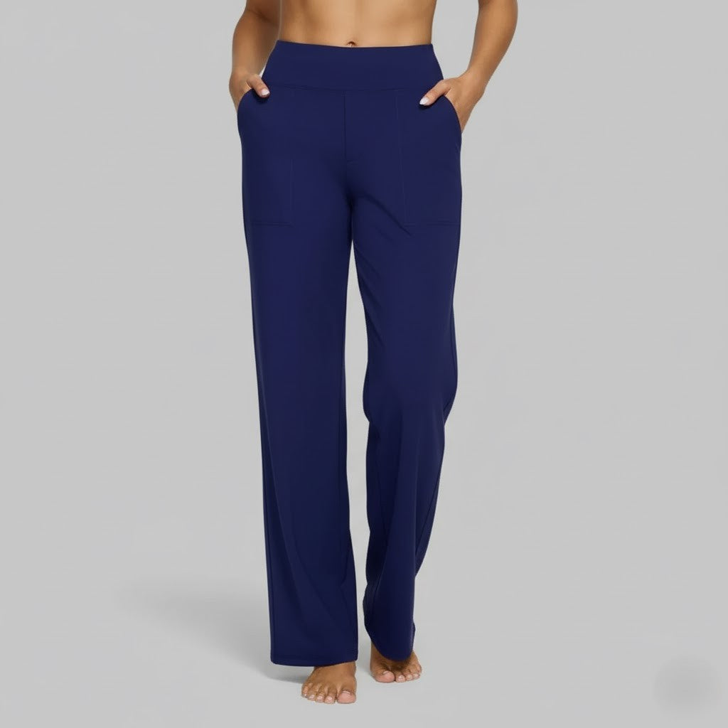 Women's High-Waist Relaxed Wide-Leg Pants