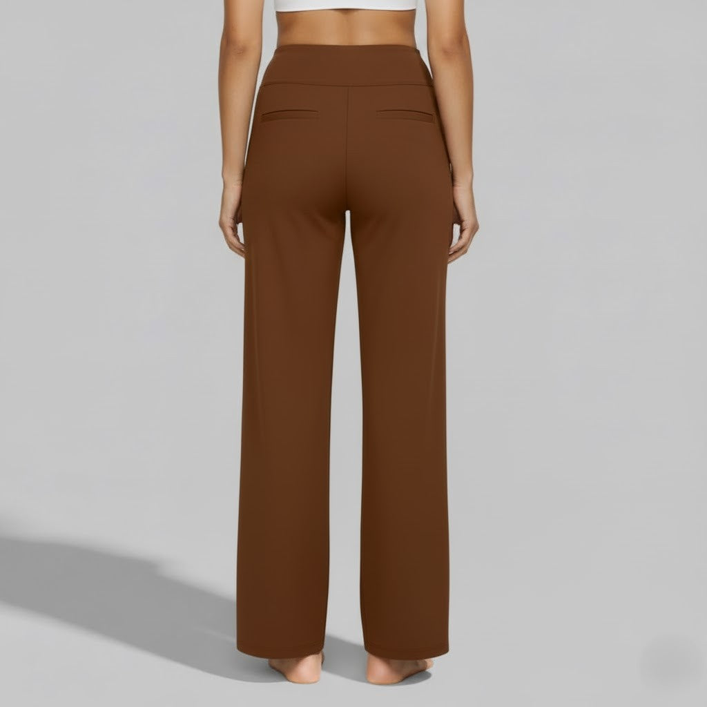 Women's High-Waist Relaxed Wide-Leg Pants