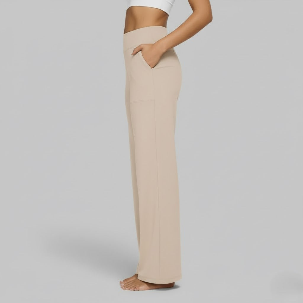 Women's High-Waist Relaxed Wide-Leg Pants