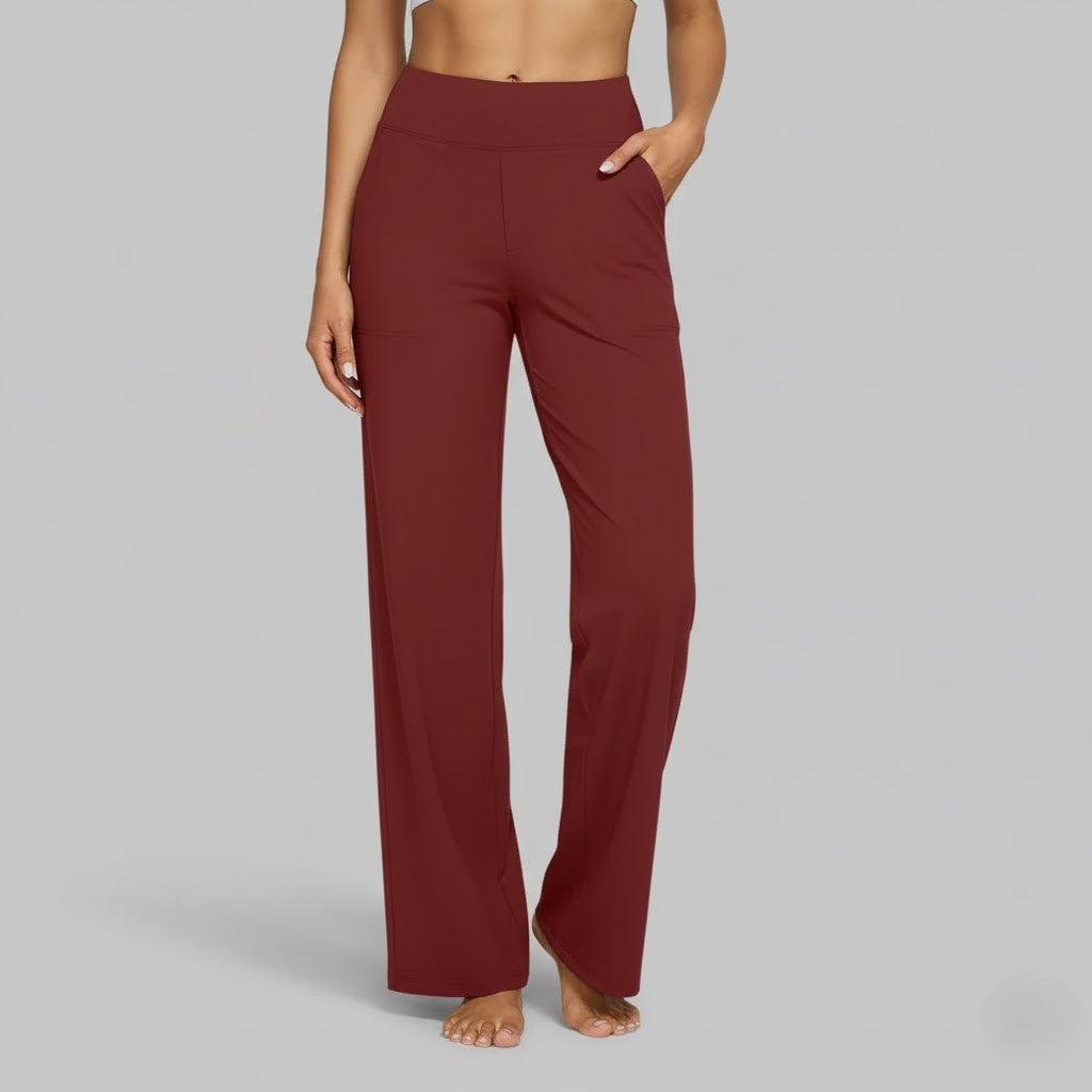 Women's High-Waist Relaxed Wide-Leg Pants