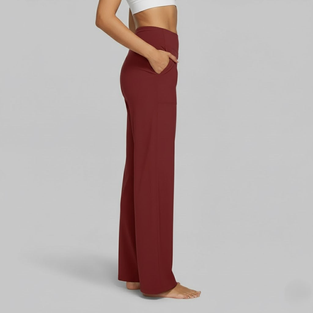 Women's High-Waist Relaxed Wide-Leg Pants
