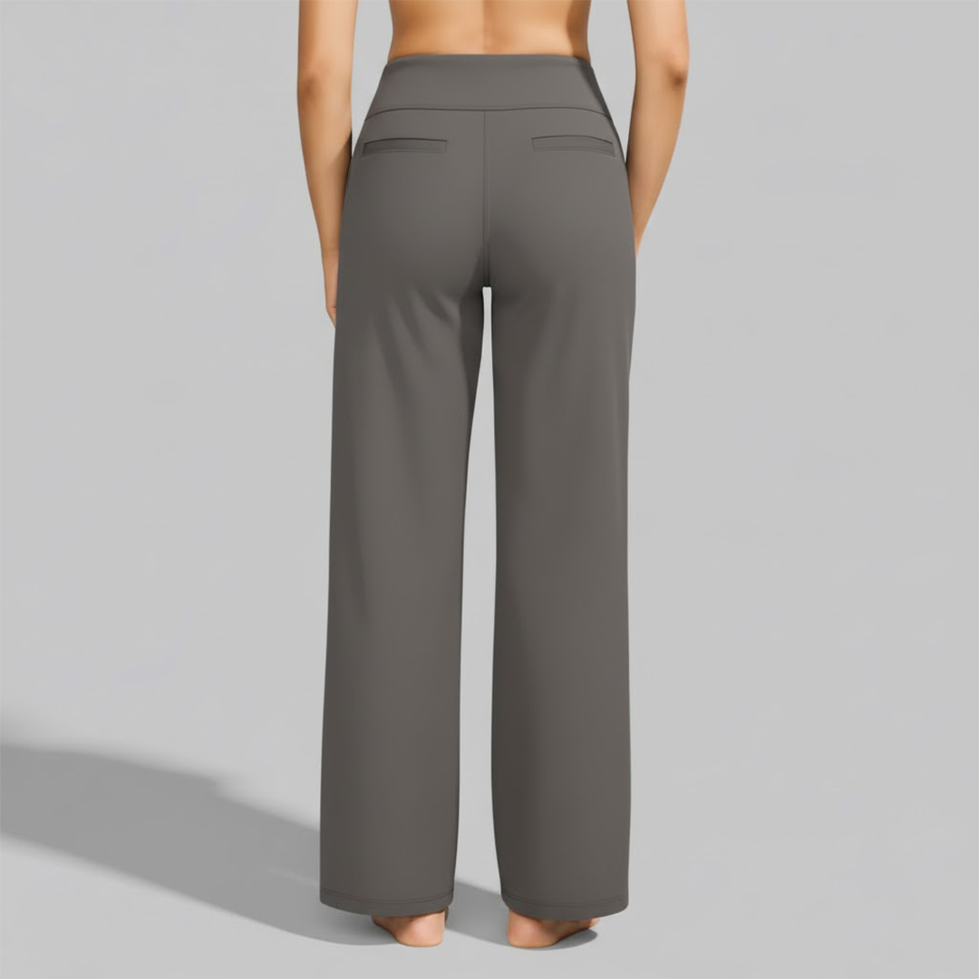 Women's High-Waist Relaxed Wide-Leg Pants