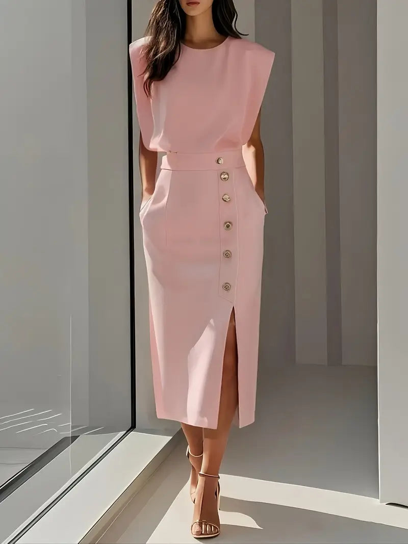 Annalise Women's Side-Slit Midi Dress original view