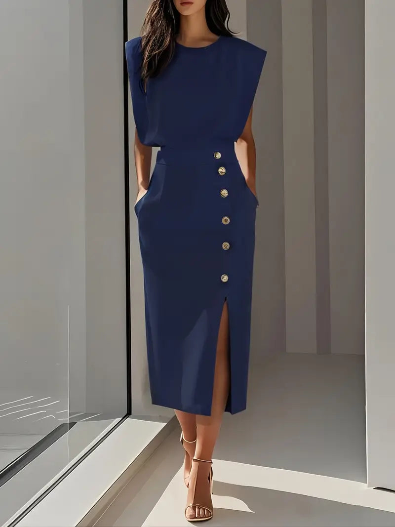 Annalise Women's Side-Slit Midi Dress original view