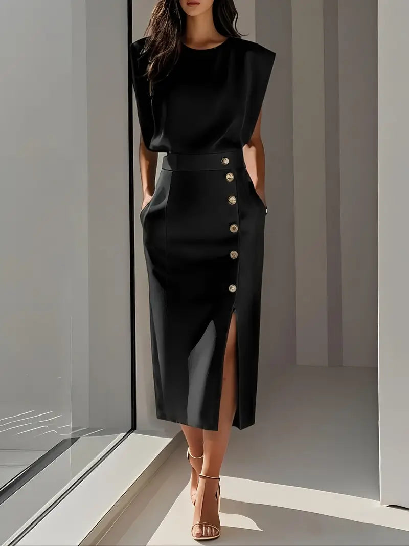 Annalise Women's Side-Slit Midi Dress original view