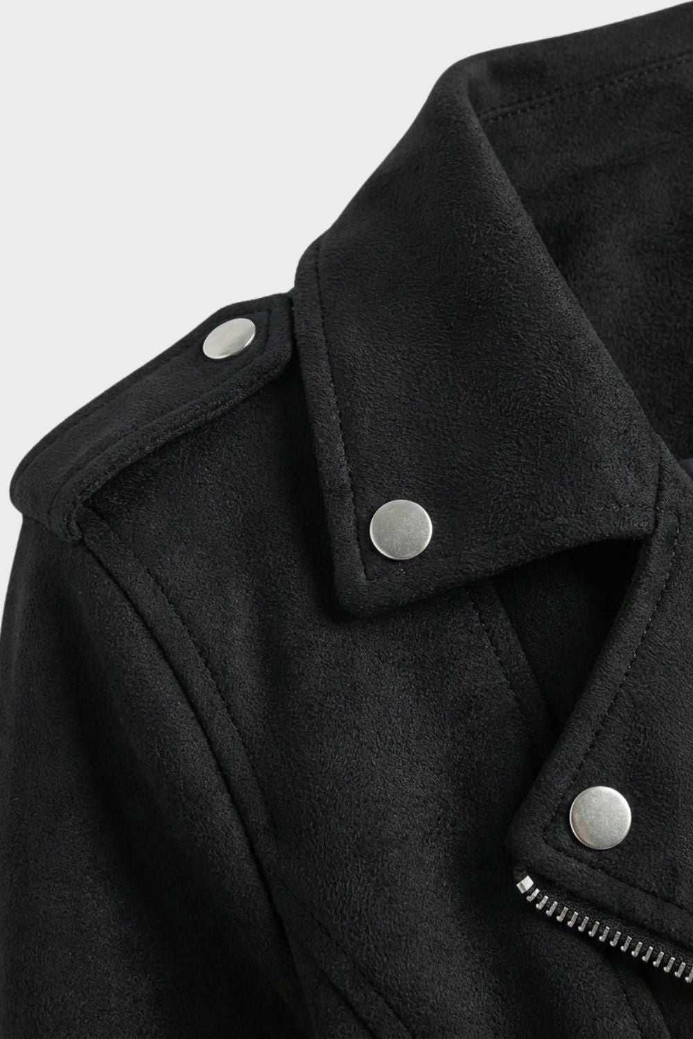 Caroline | Women's Asymmetric-Zip Lapel Biker Jacket
