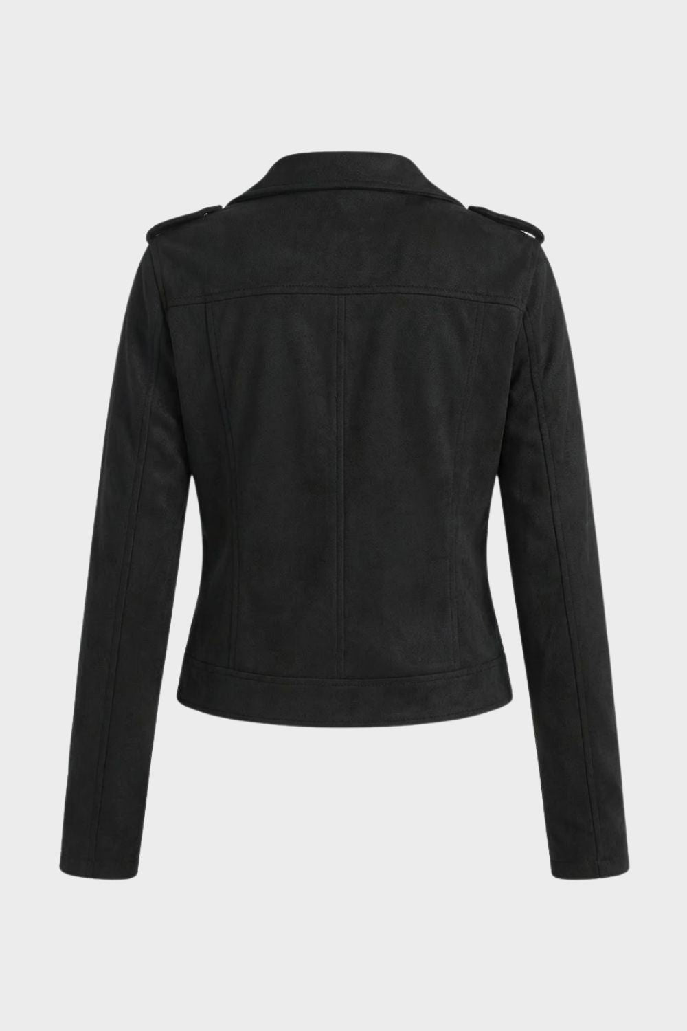 Caroline | Women's Asymmetric-Zip Lapel Biker Jacket
