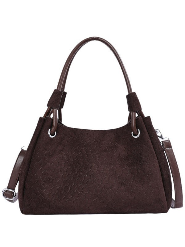 Kate | Women's Slouchy Hobo Hand Bag, Woven-Texture Tote, Adjustable Strap