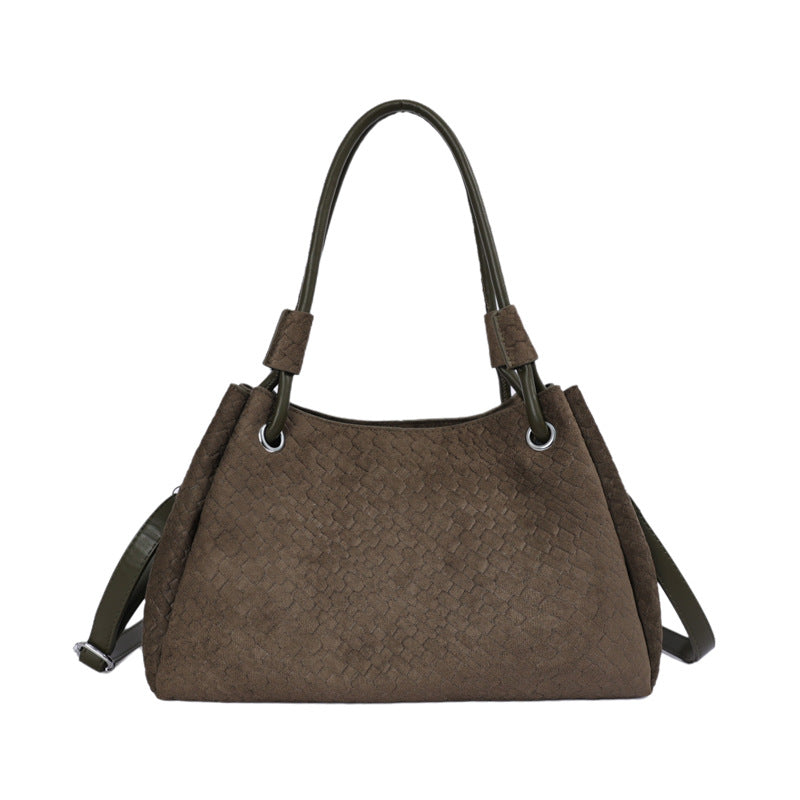 Kate | Women's Slouchy Hobo Hand Bag, Woven-Texture Tote, Adjustable Strap